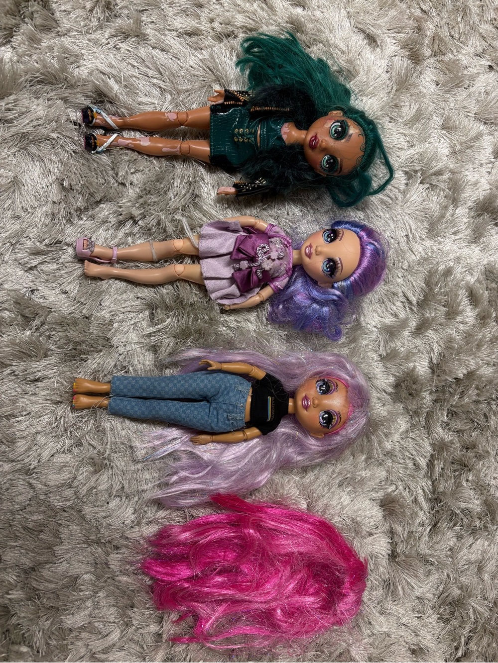 Rainbow High bundle Colorful Fashion Dolls Set - Purple, Teal, Lilac, Pink Hair